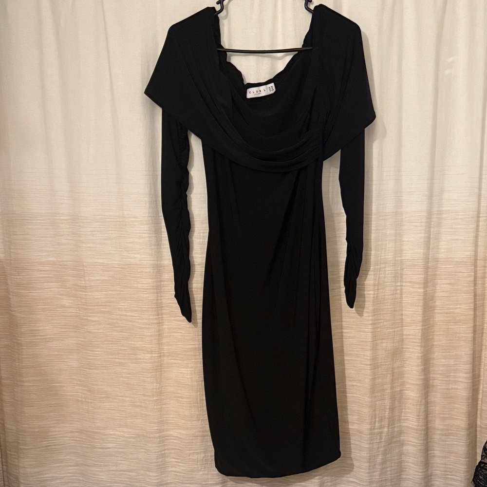 Club L London Black Long Sleeve Dress